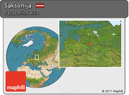 Satellite Location Map of Saksonija
