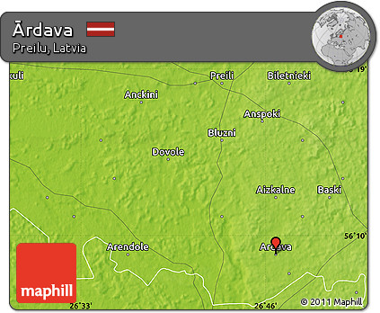 Physical Map of Ārdava