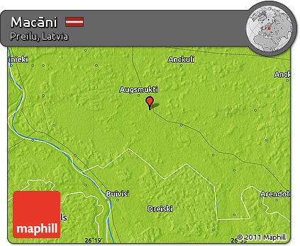 Physical Map of Macāni