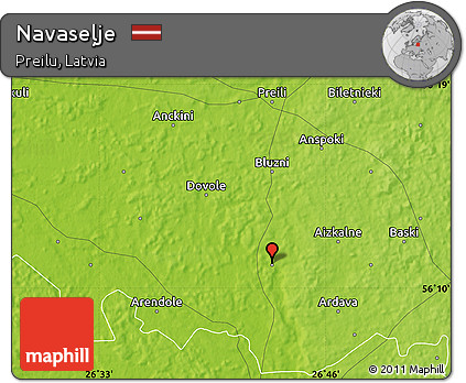 Physical Map of Navaseļje