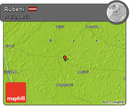 Physical Map of Rubeņi