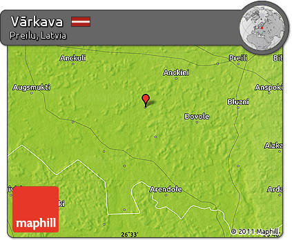 Physical Map of Vārkava