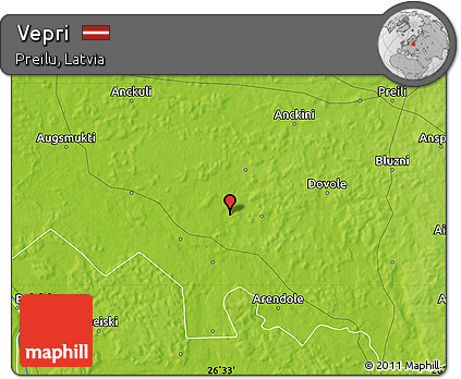 Physical Map of Vepri