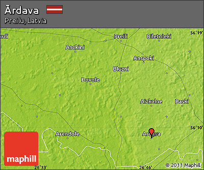 Physical Map of Ārdava