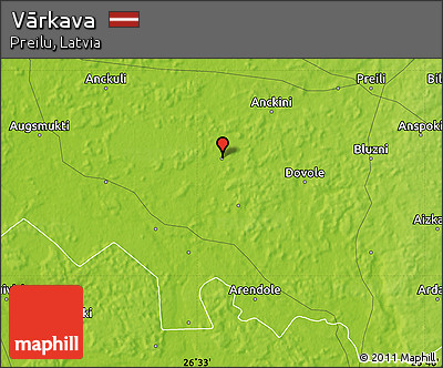 Physical Map of Vārkava