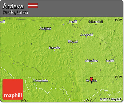 Physical Map of Ārdava