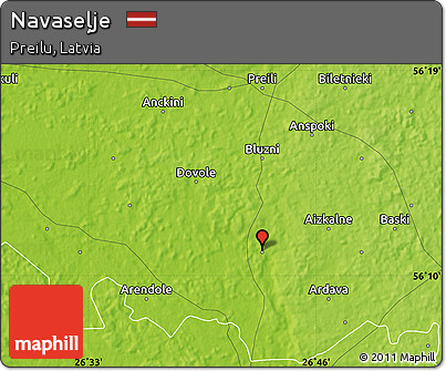 Physical Map of Navaseļje