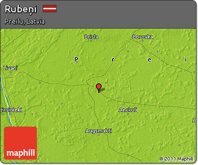 Physical Map of Rubeņi