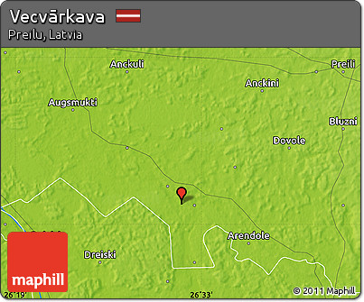 Physical Map of Vecvārkava