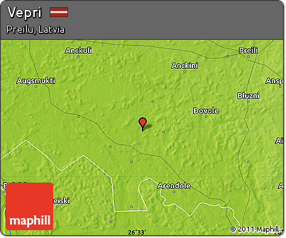 Physical Map of Vepri