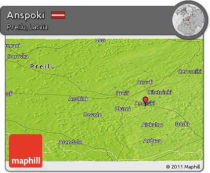 Physical Panoramic Map of Anspoki