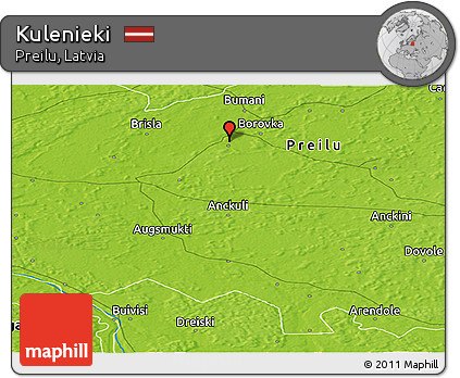 Physical Panoramic Map of Kulenieki