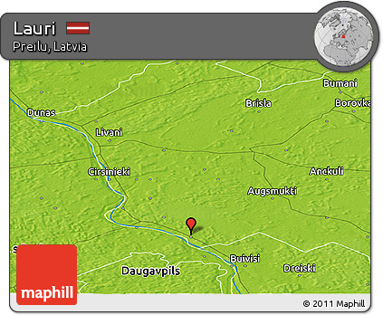 Physical Panoramic Map of Lauri