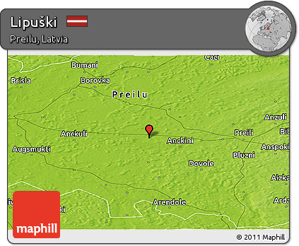 Physical Panoramic Map of Lipuški