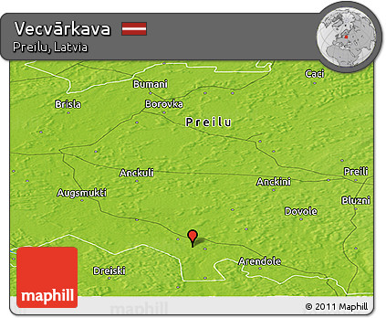 Physical Panoramic Map of Vecvārkava