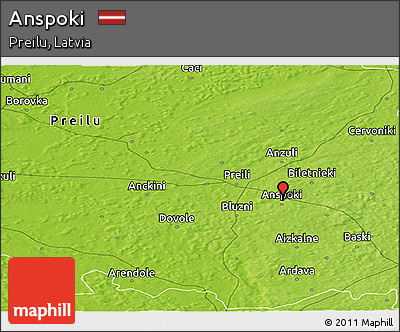 Physical Panoramic Map of Anspoki