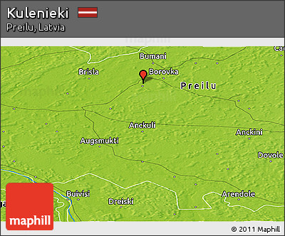 Physical Panoramic Map of Kulenieki