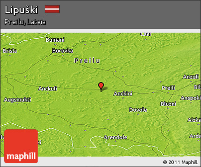 Physical Panoramic Map of Lipuški