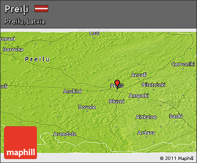 Physical Panoramic Map of Preiļi