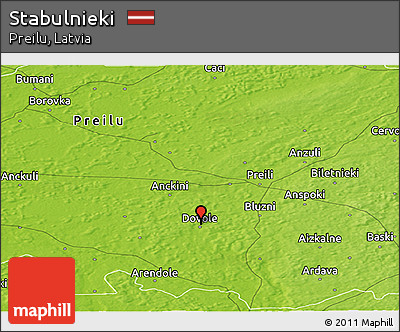 Physical Panoramic Map of Stabulnieki
