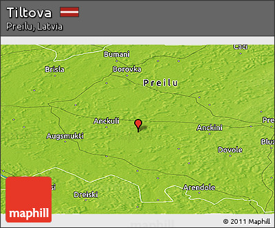 Physical Panoramic Map of Tiltova