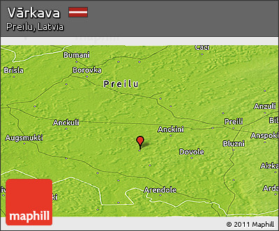 Physical Panoramic Map of Vārkava