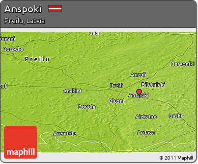 Physical Panoramic Map of Anspoki