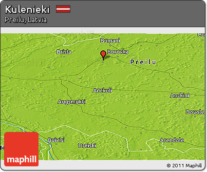 Physical Panoramic Map of Kulenieki