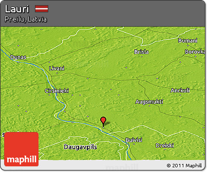 Physical Panoramic Map of Lauri