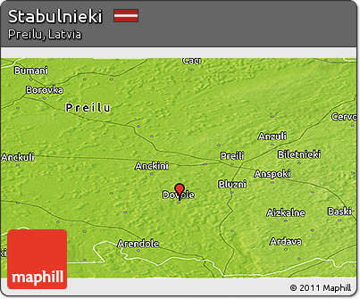 Physical Panoramic Map of Stabulnieki