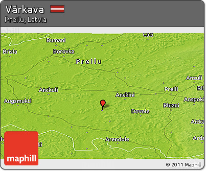 Physical Panoramic Map of Vārkava