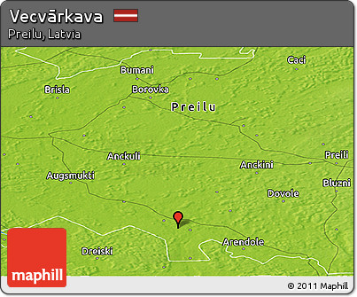 Physical Panoramic Map of Vecvārkava