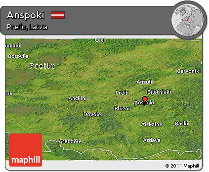Satellite Panoramic Map of Anspoki
