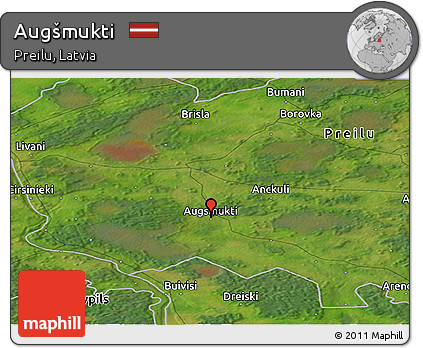 Satellite Panoramic Map of Augšmukti