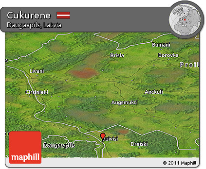 Satellite Panoramic Map of Cukurene