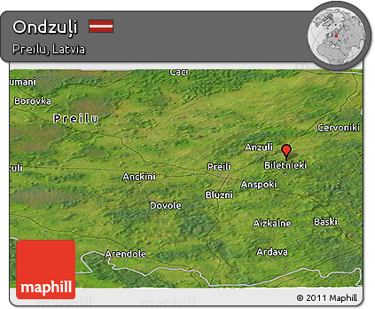 Satellite Panoramic Map of Ondzuļi