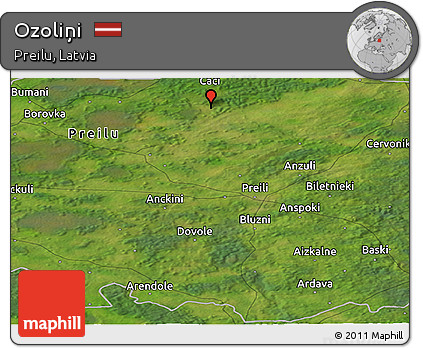 Satellite Panoramic Map of Ozoliņi