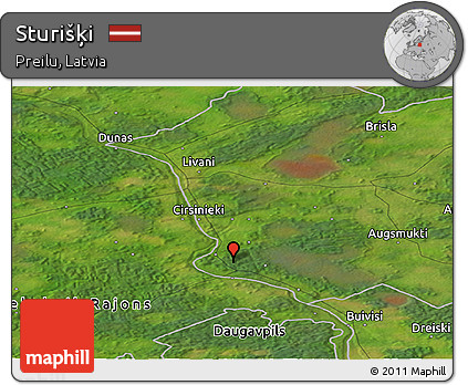 Satellite Panoramic Map of Sturišķi