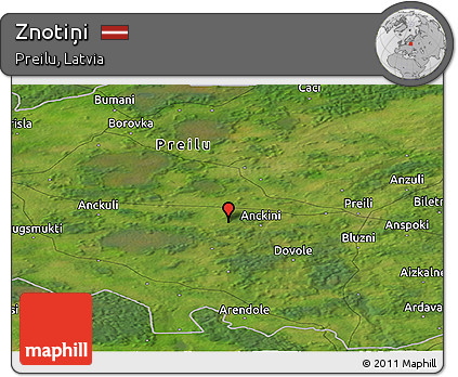Satellite Panoramic Map of Znotiņi