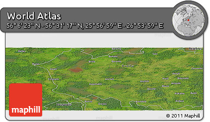 Satellite Panoramic Map of the Area around 56° 18' 50" N, 26° 25' 29" E