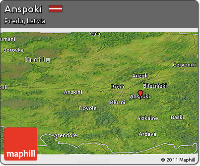 Satellite Panoramic Map of Anspoki