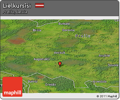 Satellite Panoramic Map of Lielkursīši