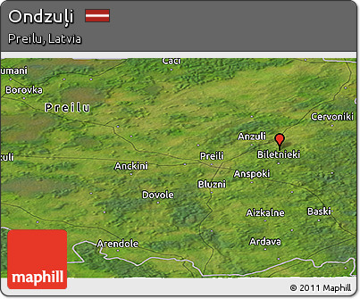 Satellite Panoramic Map of Ondzuļi