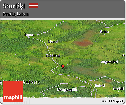 Satellite Panoramic Map of Sturišķi