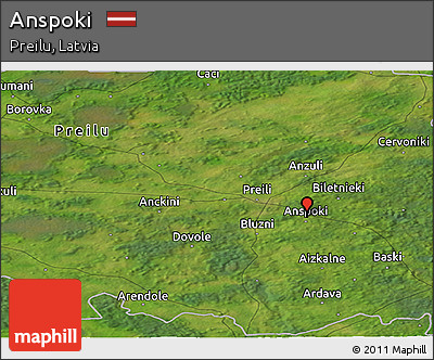 Satellite Panoramic Map of Anspoki