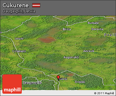 Satellite Panoramic Map of Cukurene