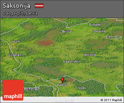 Satellite Panoramic Map of Saksonija
