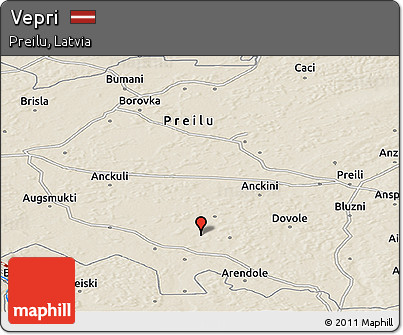 Shaded Relief Panoramic Map of Vepri