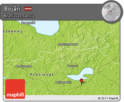 Physical 3D Map of Bojāri