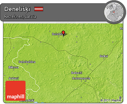 Physical 3D Map of Denelišķi